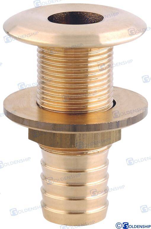 through hull 1/2'' brass cr