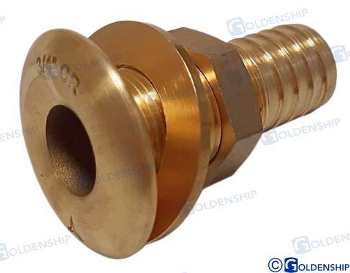 through hull 3/4'' brass cr
