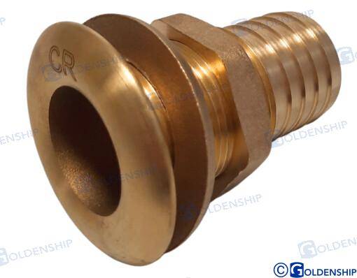 through hull 1''1/4 brass cr