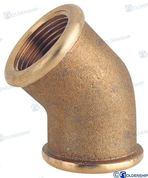 elbow 45° f.f. 2'' brass cr