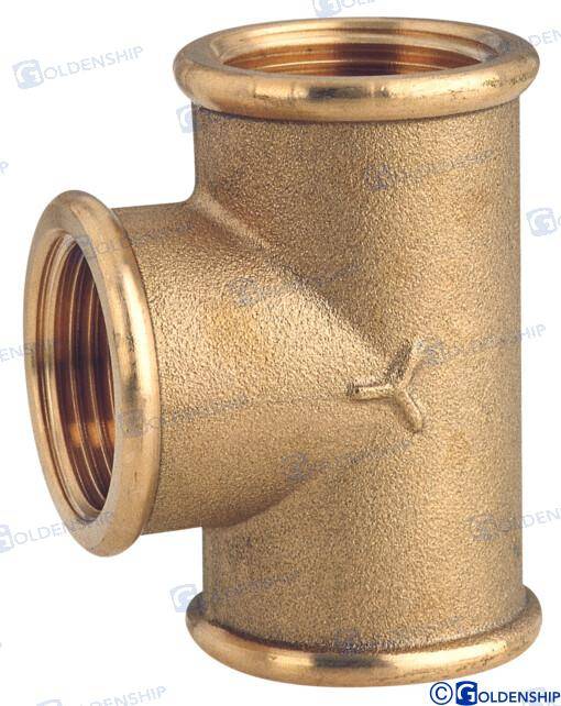 tee 1''1/2 f.f.f. brass cr