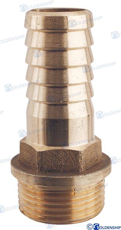 hose tail 1/2'' x 18mm brass cr