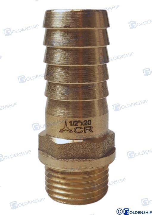 hose tail 1/2'' x 20mm brass cr
