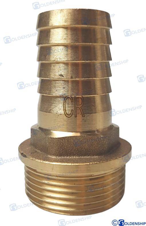 hose tail 1''1/4 x 30mm brass cr