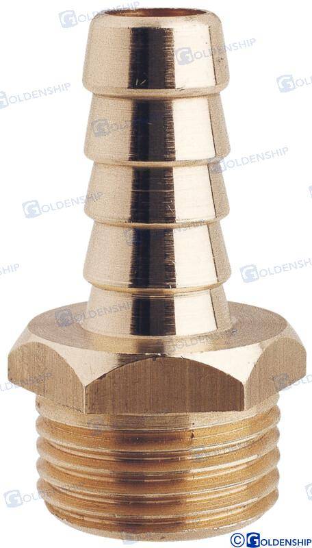 hose tail 1/4'' x 10mm brass cr