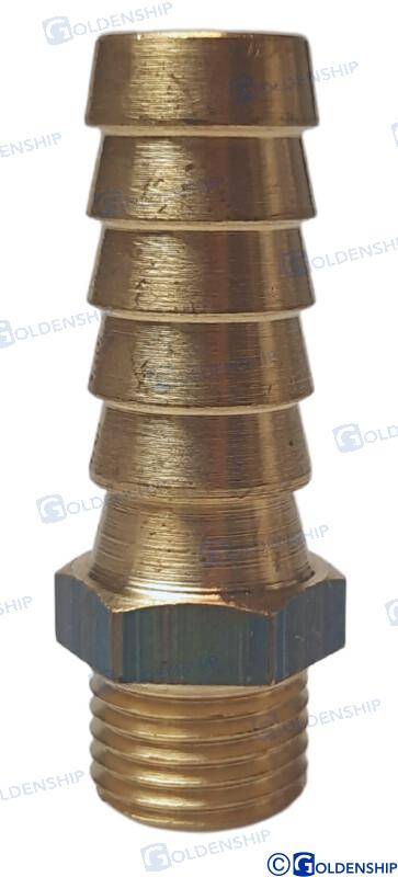 hose tail 1/4'' x 13mm brass cr