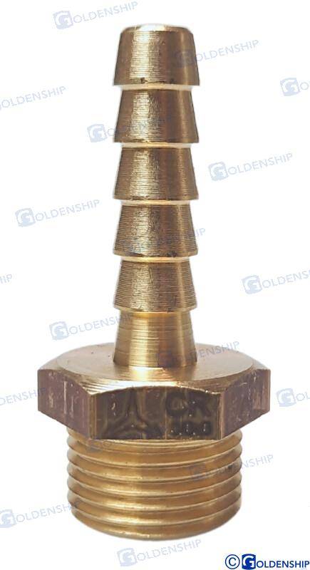 hose tail 3/8'' x 8mm brass cr