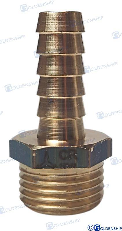 hose tail 1/2'' x 12mm brass cr