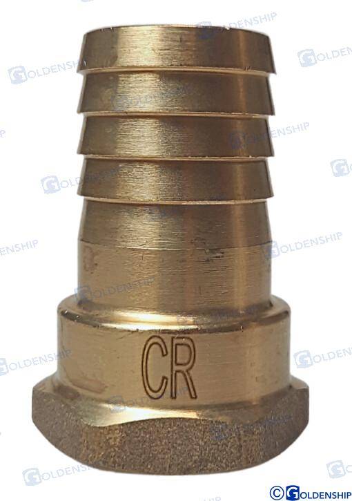hose tail 3/4'' x 25mm female brass cr