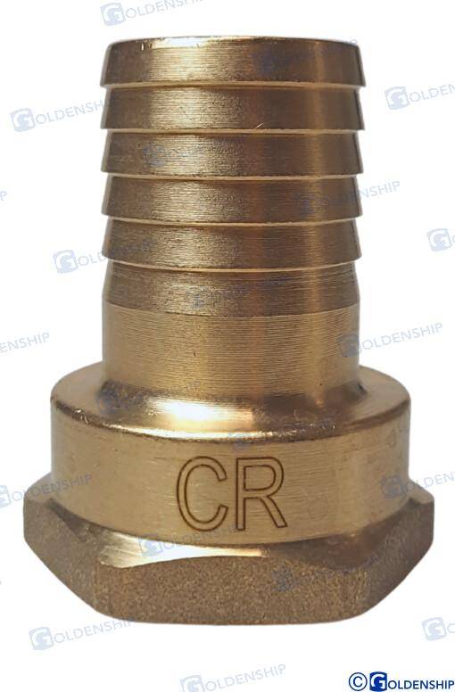hose tail 1''1/4 x 32mm brass cr