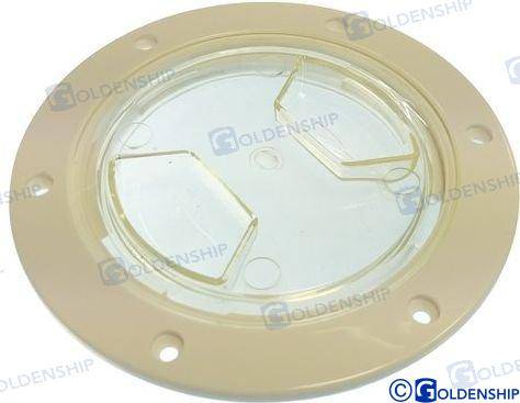 deck plate abs clear d.102mm x 145mm