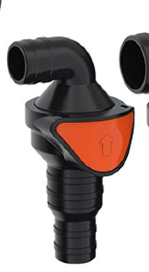 Клапан обратный 90º Вход 20-26.5mm, выход 20mm