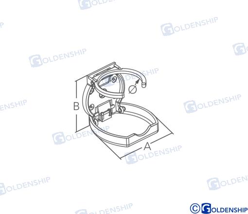 Salokāms dzērienu turētājs, plastmasa ar S.S imitāciju