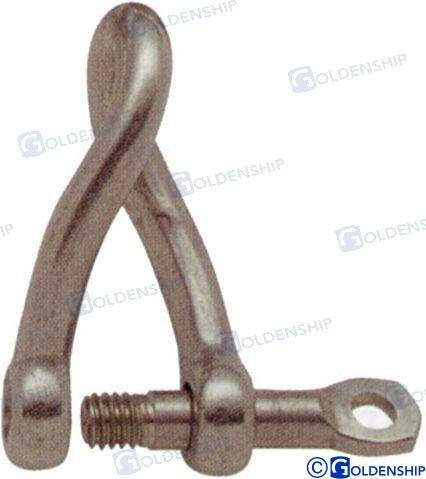 long twist shackle aisi-316 6mm (2pcs)