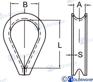 wire rope thimble aisi-304 12 mm