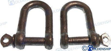 dee shackle hot galvanised 6mm (pack 2)