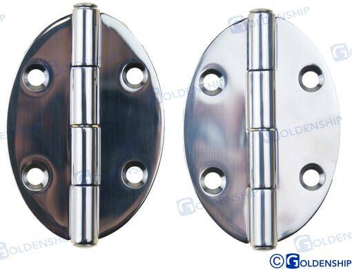 oval inox hinge 78x56mm (2pcs)