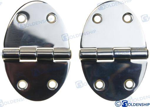 oval inox hinge 51x35mm (2pcs)