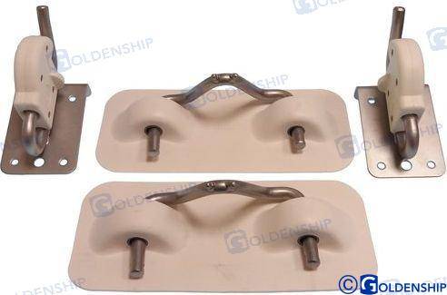 snap davits for inflatable boats grey