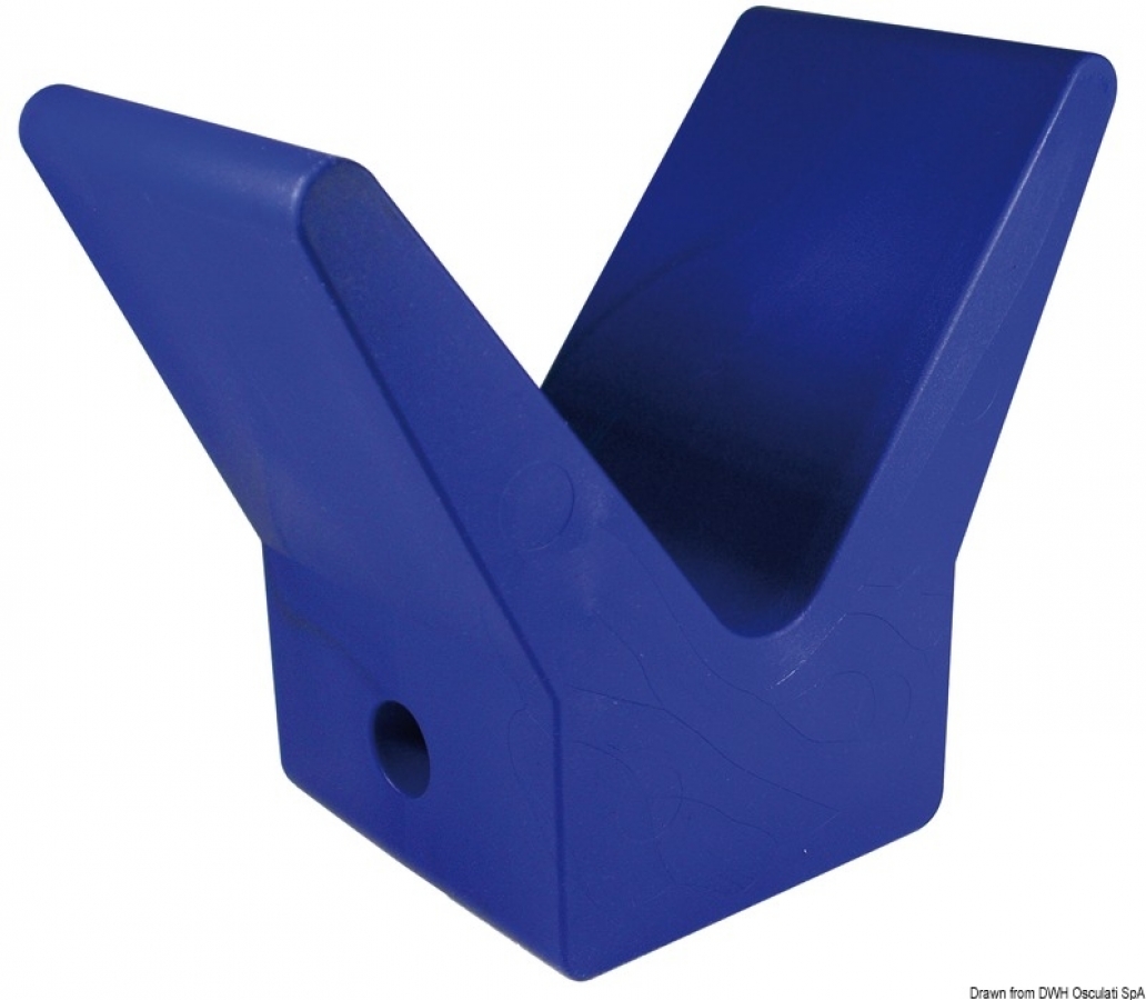 Blue plastic bow stop 105 x 67 x 124 mm