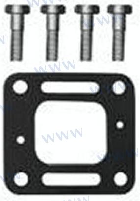 Exhaust manifold gasket with screws