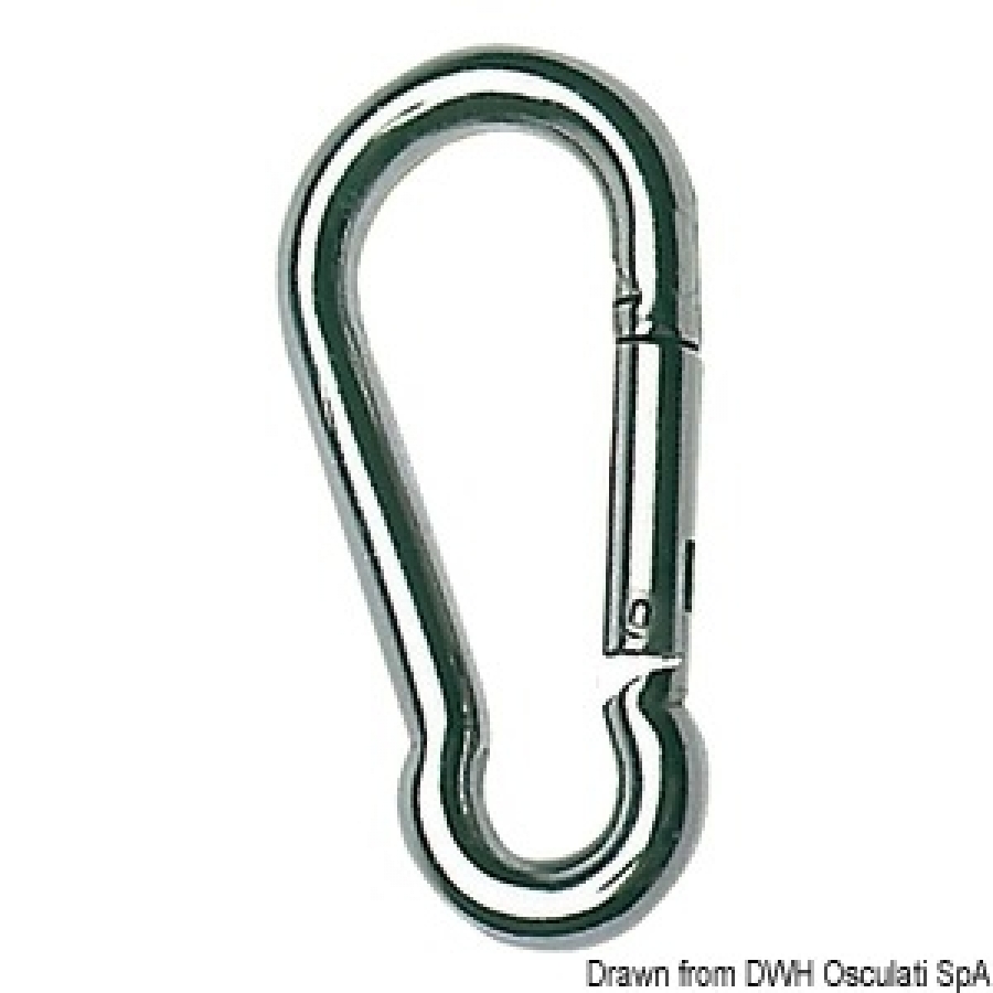 Carabiner hook 4 mm AISI316