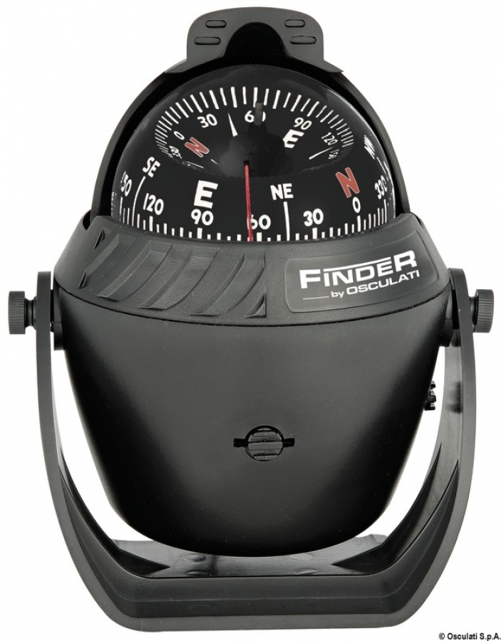 Finder compass Ø2"5/8 w/bracket black/black LED