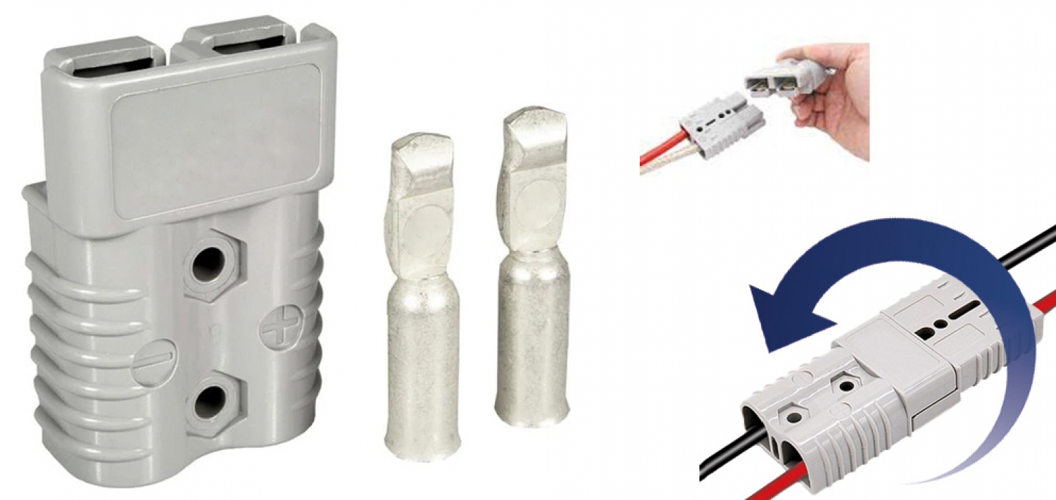 Connector 50A Anderson 36 x 48 x 16mm 1 side - to order a pair, you must order 2 pcs.