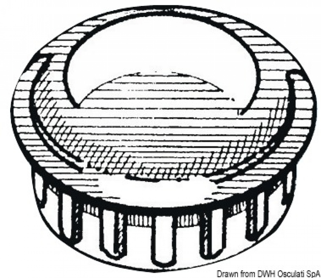 Pipe cap chromed ABS 25 mm