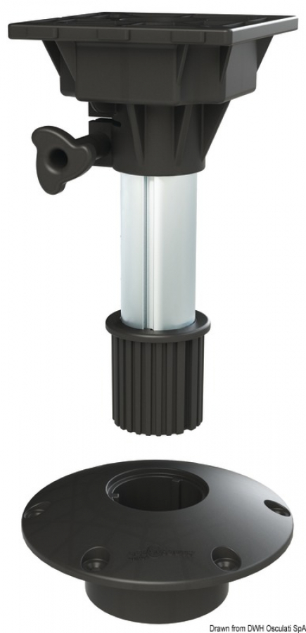 Krēsla kāja teleskopiska 520-650mm - iespraužama ar amortizatoru D228mm