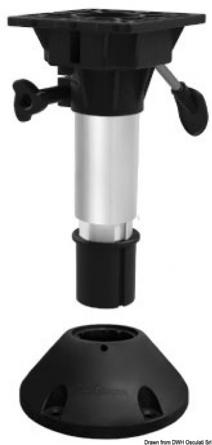 Krēsla kolona Waveraider 370-450mm ar amortizātoru - noņemama Pamatne D.228mm