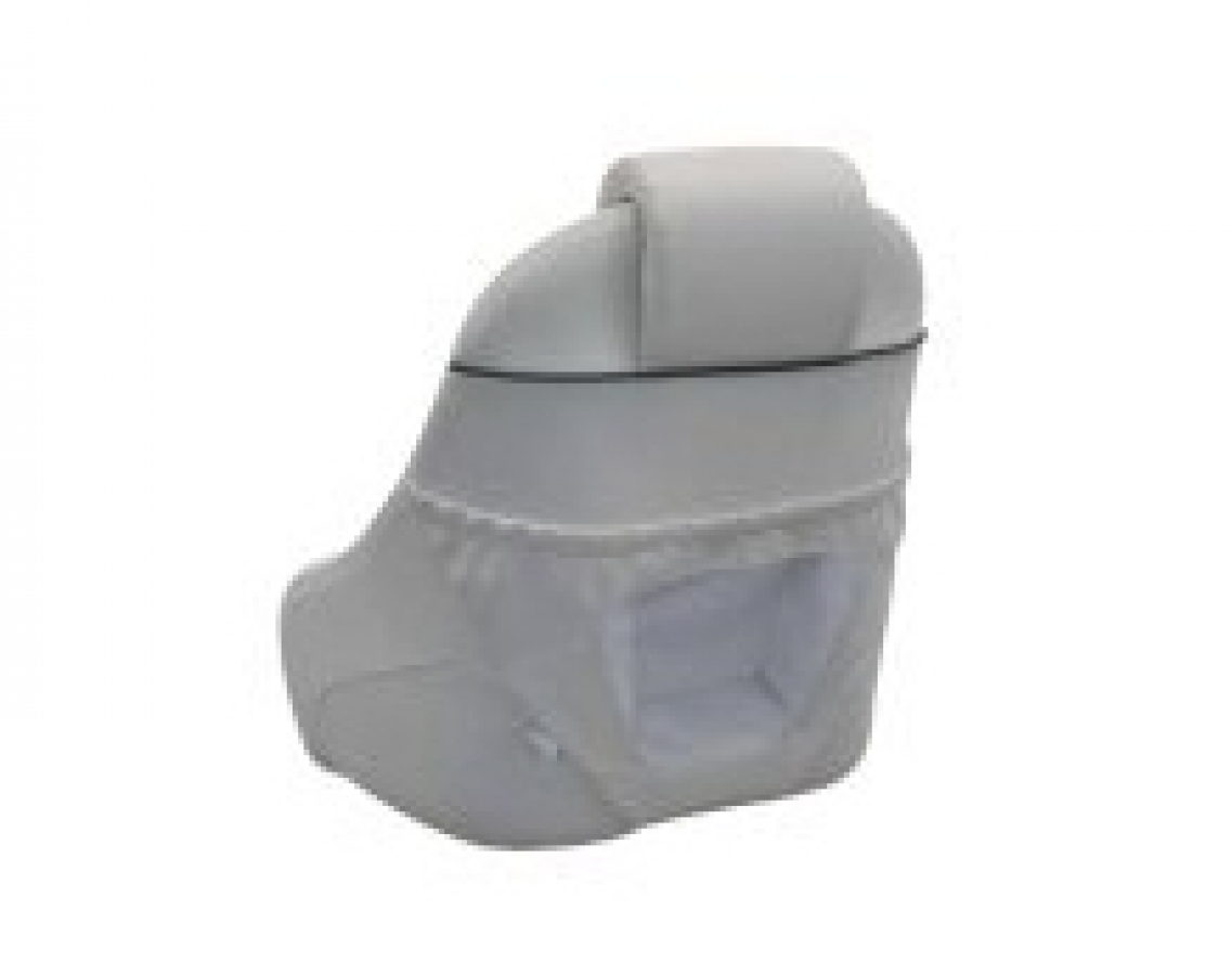 Flip up chair - white with blue decor W570mm x 720mm x h 620mm