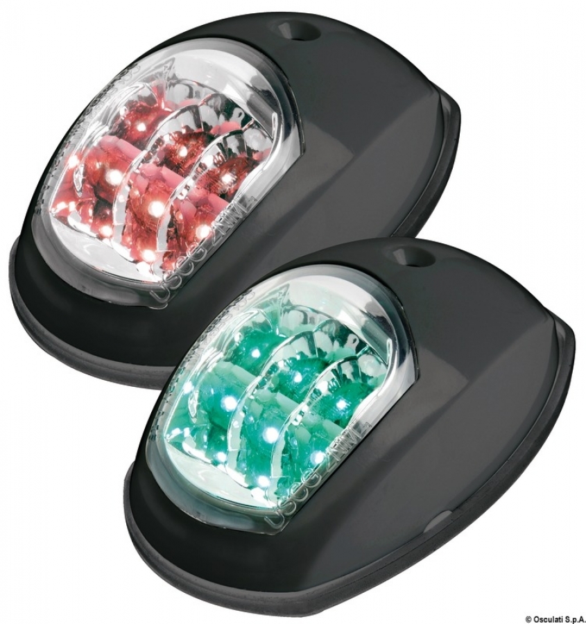 Evoled navigation lights black ABS left + right