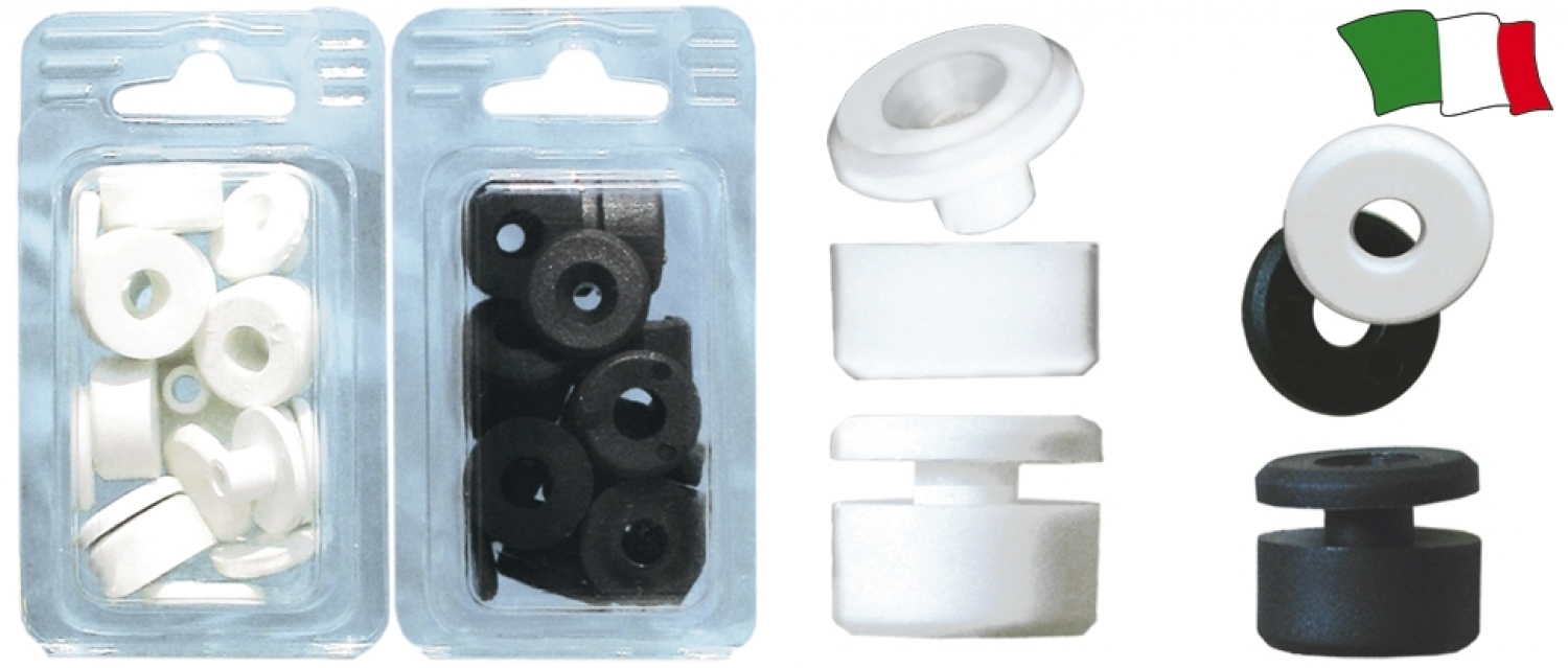 SPACERS FOR WINDSCREEN white Ø5mm