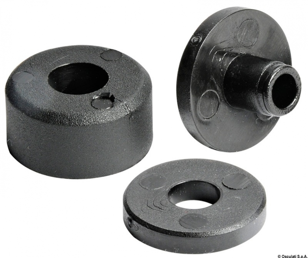 Glass stop spacer black Packaging containing