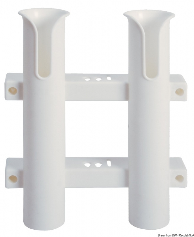 Wall mounting plastic rod halter for 2 rods  Ø44mm 270x220mm