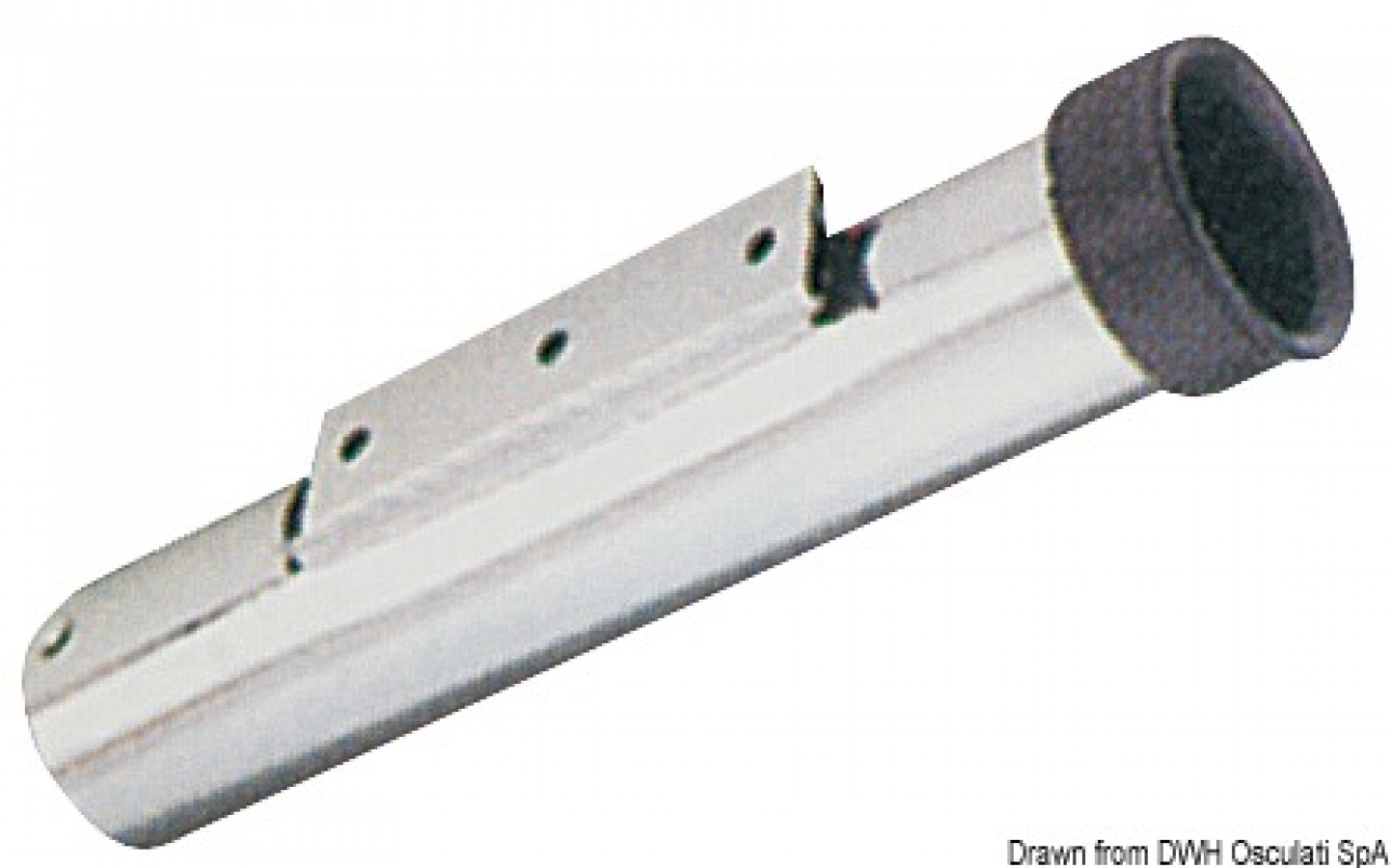 Removable fishing rod holder for bulkhead mounting Ø45mm L250mm SS