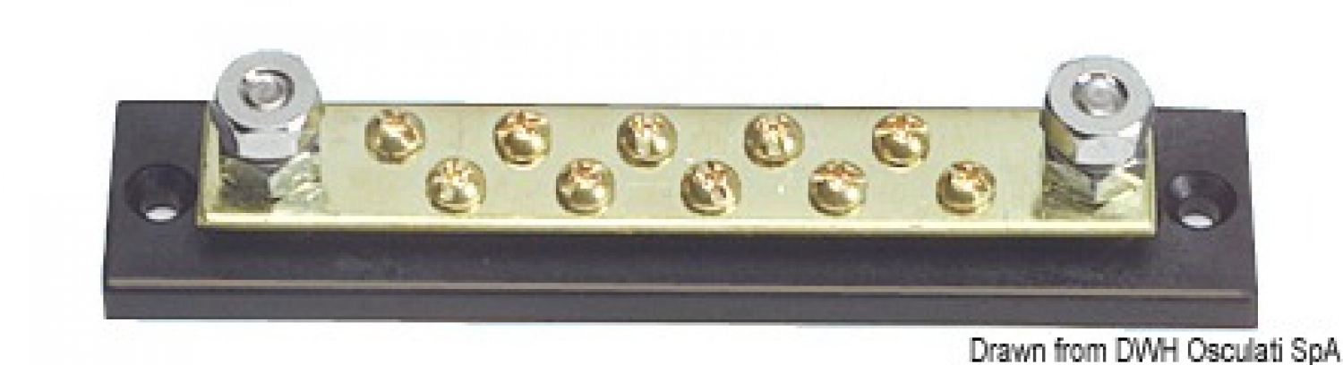 Клеммная колодка для шинопроводов 10x4 мм 2x6 мм Макс. 150 А Размер 145x31 мм