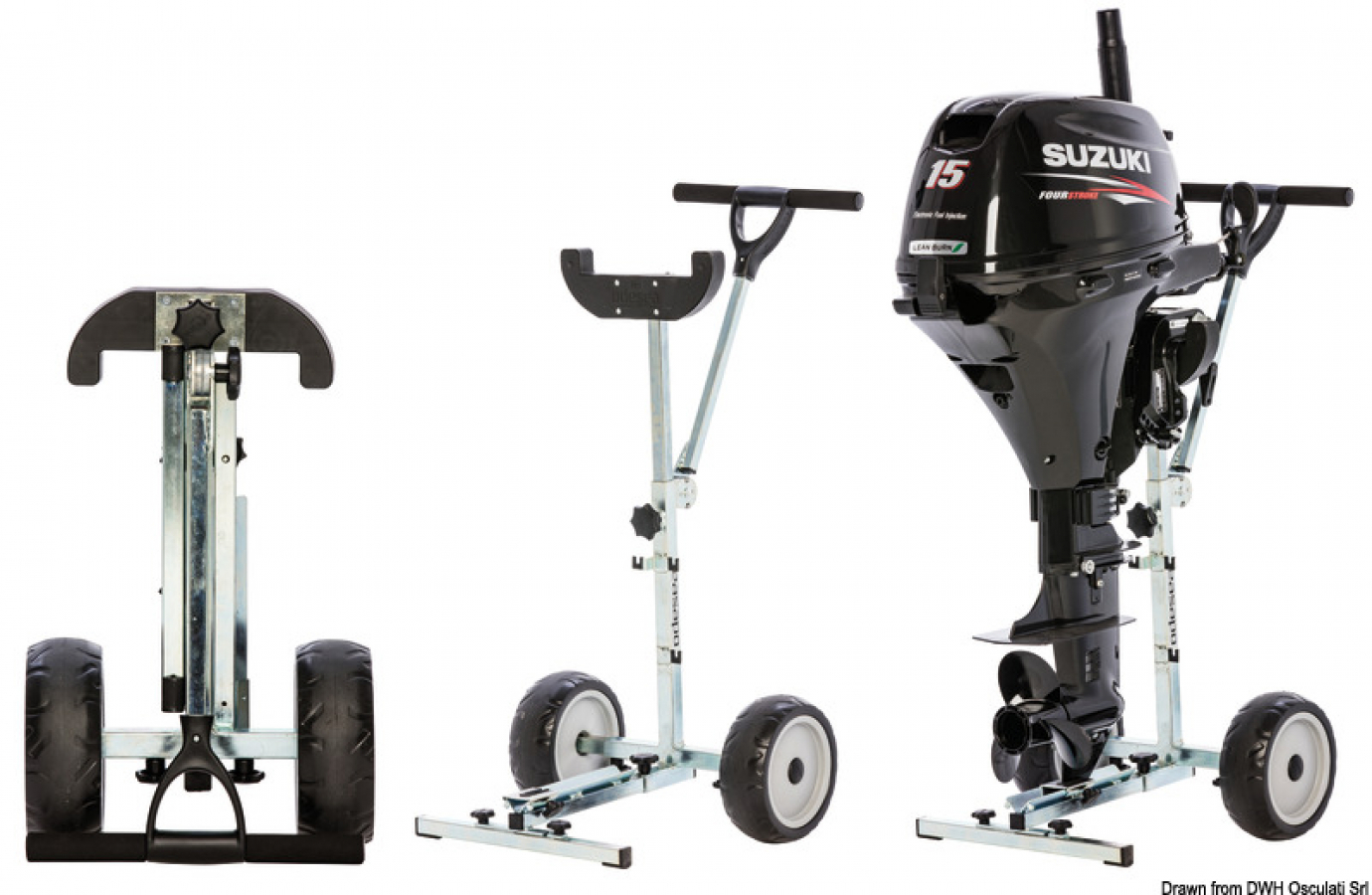 подставка со складными колесами до 10 л.с. - 40 кг