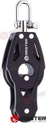 40mm single fiddle/ swivel shackle block