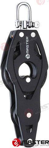 57mm single fiddle/becket/ swivel shackle block