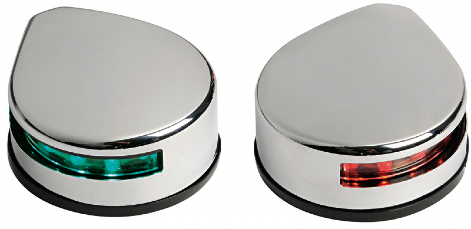 Navigation lights S.S-Hull, Red + Green, For vessels up to 20 m on a horizontal surface LED