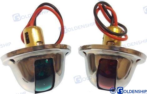 Side lights (pair) s.s 12V 10W Ø57 x 35mm