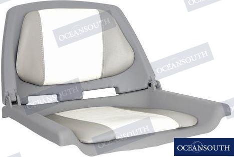 fisherman seat folding padded grey/white