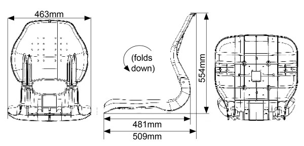 sirocco folding seat - white - Oceansouth