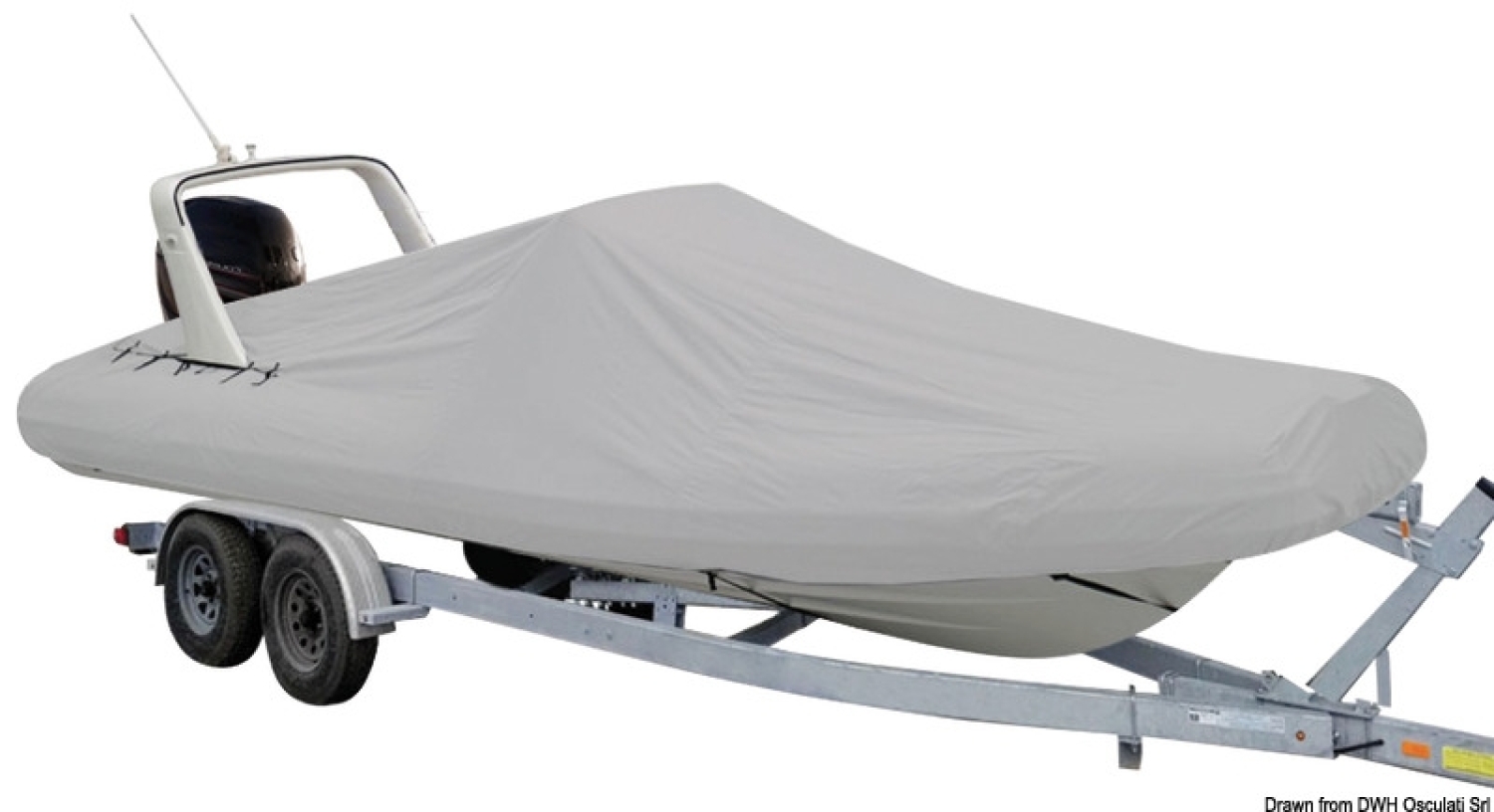 Покрытая RIB лодками от 6,4 м до 6,7 м. Ширина 2,5 млн. Плотность 280 г/м2.