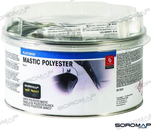 Plastoboat polyester - white mastic - for the end 250 g.