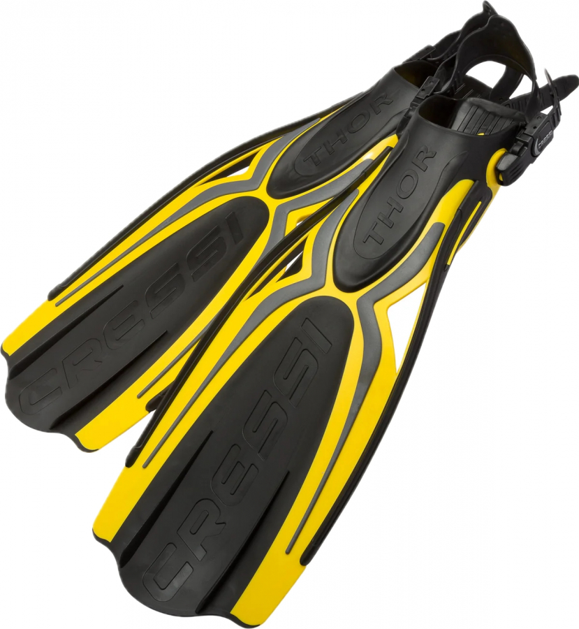 Fins for diving, Cressi Thor ebs - size L (42-44) - yellow