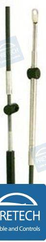 engine control cables mercury 23ft -7,00m