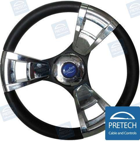 steering wheel - hermosa - chromed - d.350 mm